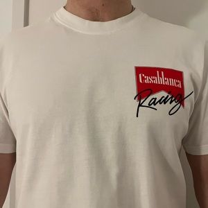 Men’s White Casablanca Racing T Shirt Size Large